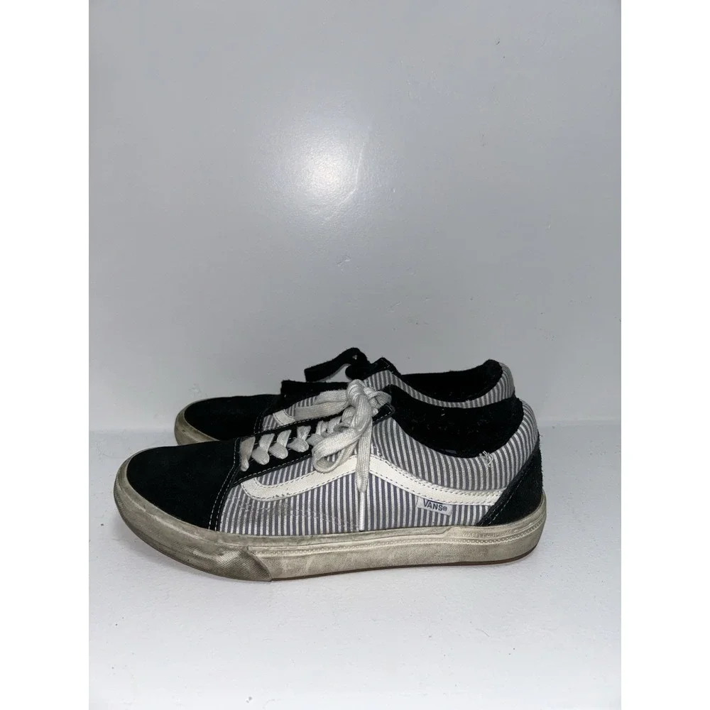 Vans Z2502* Mens Black/Multi Old Skool Pro BMX Skate Shoes Size 8.5M Pinstripe